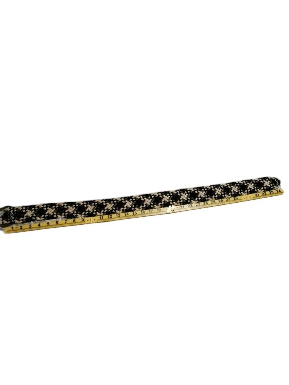 Relic Belt Braided Woven Neutral Colors Silver Floral Buckle 34